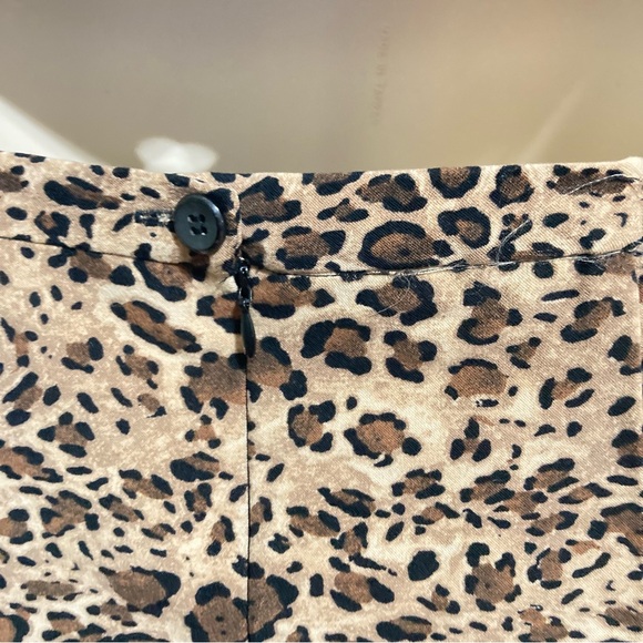 KIM ROGERS Signature Cheetah Leopard Floral Maxi Skirt Zip Back Womens Large - Picture 11 of 14